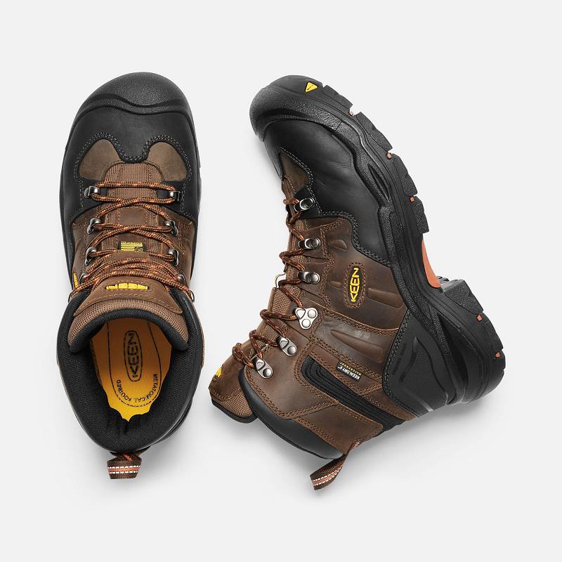 Keen Coburg Waterproof 6" Steel Toe Arbeitsschuhe Herren DE-62349 Cascade Brown/Brindle - Keen Herre